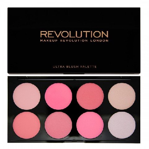 Makeup Revolution, Ultra Blush Palette, paleta róży do policzków All About Pink, 13 g Makeup Revolution