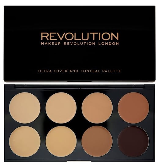 Makeup Revolution, Ultra Cover and Concealer Palette, paleta korektorów do twarzy Medium-Dark, 10 g Makeup Revolution