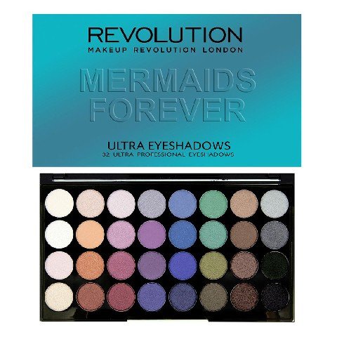 Makeup Revolution, Ultra Palette, paleta cieni do powiek Mermaids Forever, 16 g Makeup Revolution