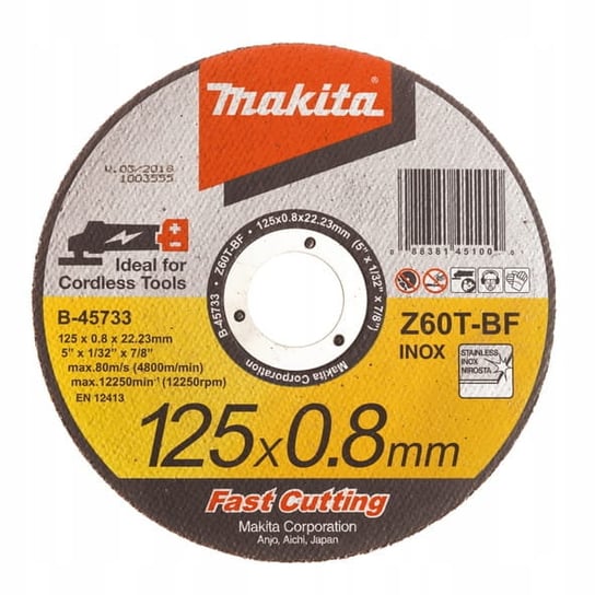 Makita B-45733 Tarcza Tnąca Do Metalu 125X22,23mm MAKITA