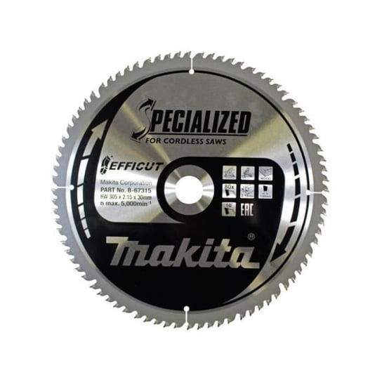 MAKITA B-67315 SPECIALIZED EFFICUT brzeszczot akumulatorowy Ø305mm MAKITA