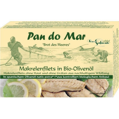 Makrela w oliwie z oliwek PAN DO MAR, Bio, 120 g Pan Do Mar