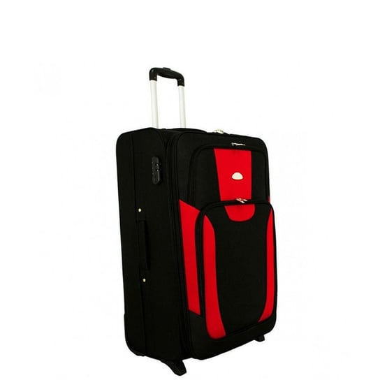 Mała kabinowa walizka PELLUCCI RGL 1003 S Czarno Czerwona KEMER