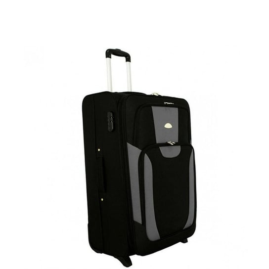 Mała kabinowa walizka PELLUCCI RGL 1003 S Czarno Szara KEMER