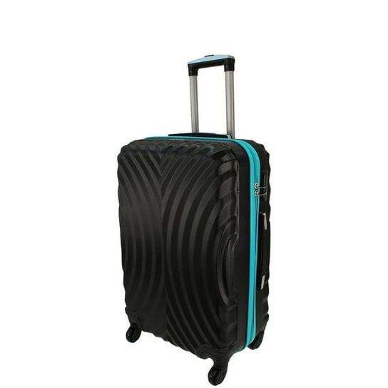 Mała kabinowa walizka PELLUCCI RGL 760 S Czarno Turkusowa - czarny || turkusowy PELLUCCI