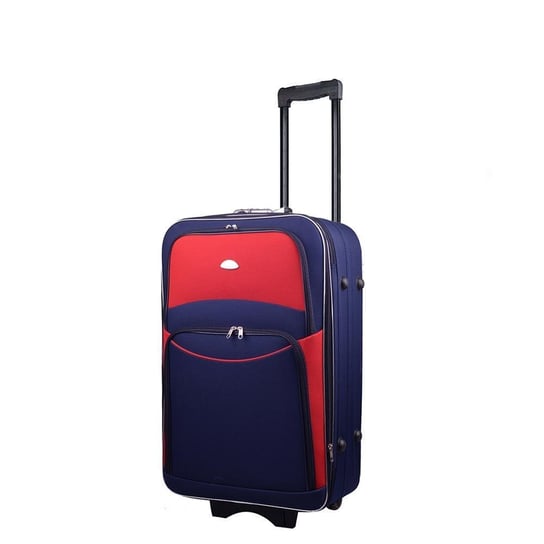 Mała kabinowa walizka PELLUCCI RGL 773 S Granatowo Czerwona KEMER