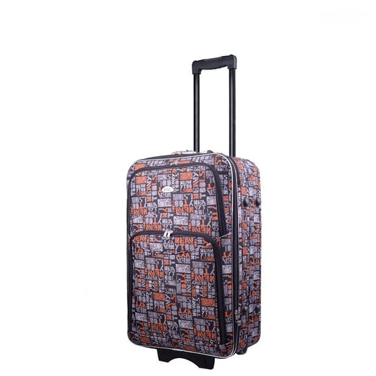 Mała kabinowa walizka PELLUCCI RGL 773 S Szaro Pomarańczowa Inna marka