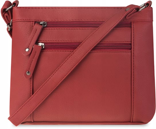Mała torebka czerwona damska klasyczna listonoszka miejska pasek na ramię Inna marka