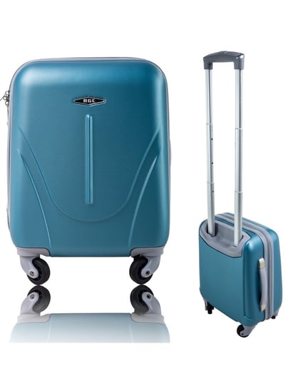 Mała walizka kabinowa PELLUCCI RGL 883 SS Metaliczno niebieska PELLUCCI