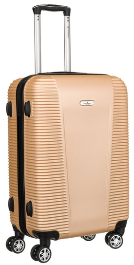 Mała walizka kabinówka do samolotu z tworzywa ABS+ na kółkach Peterson, złoty Peterson