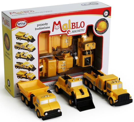 MalBlo, samochód Magnetic Klocki Magnetyczne Pojazdy budowlane Malblo