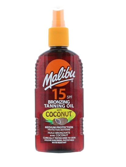 Malibu Bronzing, Olejek Brązujący Z Kokosem, SPF15, 200ml Malibu