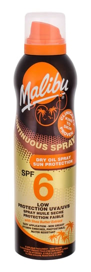 Malibu, Continuous Dry Oil Spray, Przeciwsłoneczny Suchy Olejek Do Ciała, Spf 6 Malibu