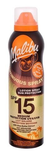 MALIBU Continuous Spray SPF15 preparat do opalania ciała dla kobiet 175ml Malibu