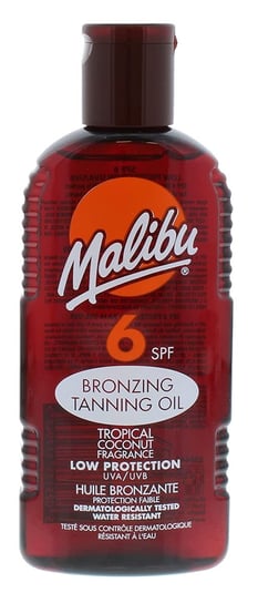 Malibu, Dry Oil Spray, Olejek brązujący do opalania SPF6, 200 ml Malibu