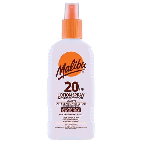 Malibu, Protective Lotion SPF20, Wodoodporny Spray, 200ml Malibu