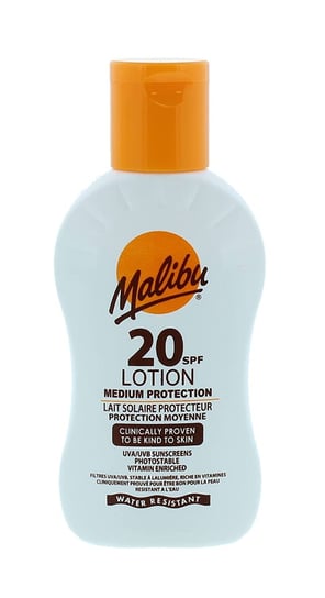 Malibu, Protective Lotion, Wodoodporny balsam do ciała SPF20, 100 ml Malibu