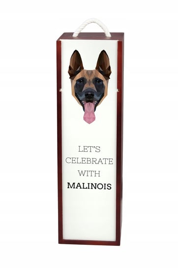 Malinois Pudełko na wino z geometrycznym psem Inna marka