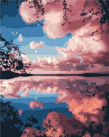 Malinowe niebo - Malowanie po numerach 50x40 cm ArtOnly