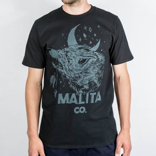 Malita, T-shirt męskie z krótkim rękawem, Wolf, rozmiar M MALITA