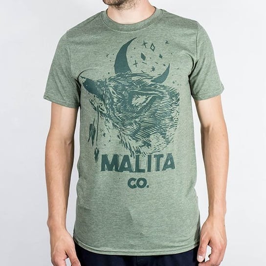 Malita, T-shirt męskie z krótkim rękawem, Wolf, rozmiar XXL MALITA
