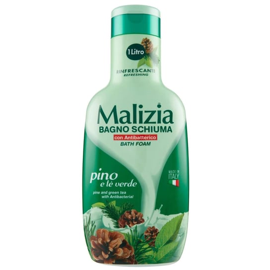 Malizia, Odświeżający płyn do kąpieli, Sosna i zielona herbata, 1l Malizia