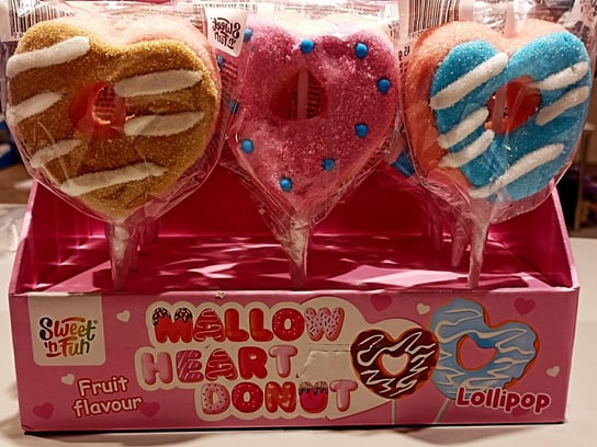 Mallow Heart Donut 3 Wzory 45G Lizaki Pi Inna marka
