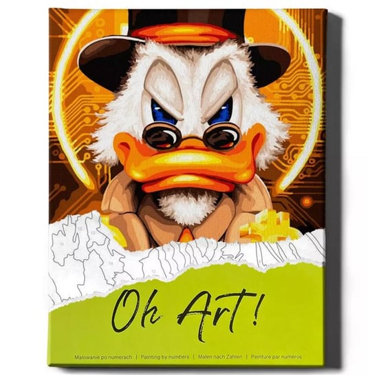 Malowanie Po Numerach 40x50 cm Bitcoin Mr Duck – Kreatywny Obraz do Malowania po numerach Dla dzieci Oh Art!