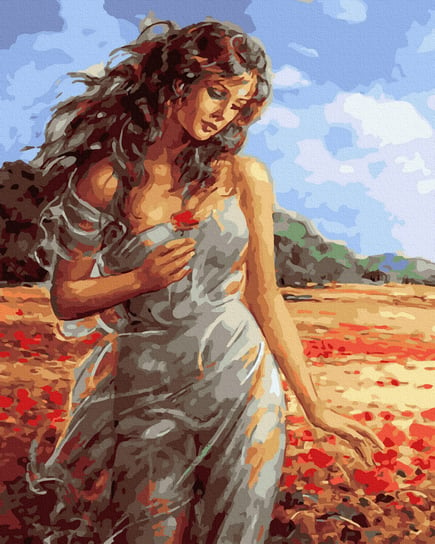 Malowanie po numerach, 40x50 cm - Dziewczyna w polu Varmacon