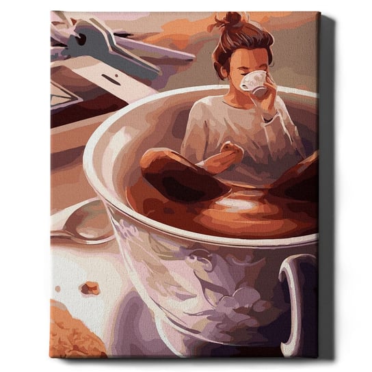 Malowanie po numerach, 40x50 cm - Filiżanka herbaty Oh Art!