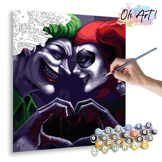 Malowanie Po Numerach, 40x50 Cm - Joker I Harley / Oh-art Oh Art!