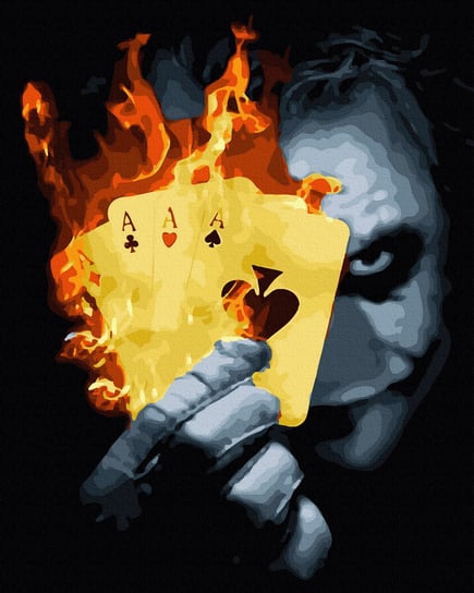 Malowanie po numerach, 40x50 cm - Joker z kartami Varmacon