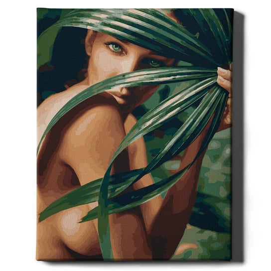 Malowanie po numerach, 40x50 cm - Kobieta w liściach | Oh Art! Oh Art!