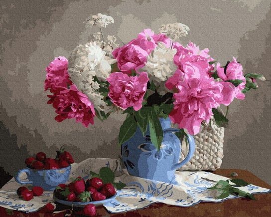 Malowanie po numerach, 40x50 cm - Kwiaty i truskawki Varmacon