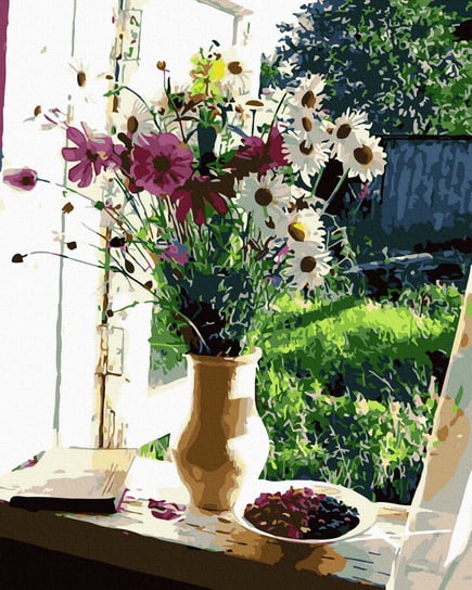 Malowanie po numerach, 40x50 cm - Kwiaty na oknie Varmacon