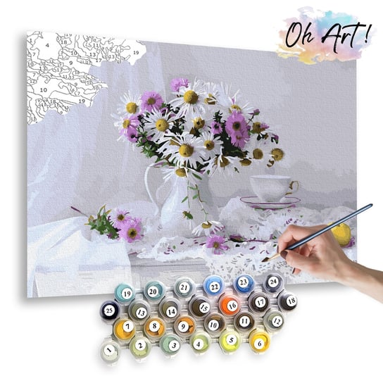 Malowanie po numerach, 40x50 cm - Kwiaty w wazonie / Oh-Art Oh Art!