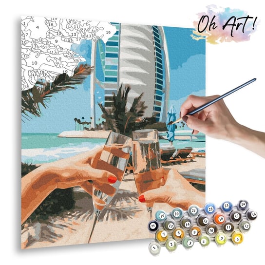 Malowanie po numerach, 40x50 cm - Lazurowy Dubaj / Oh-Art Oh Art!