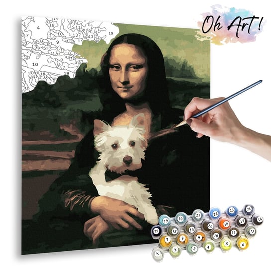 Malowanie Po Numerach, 40X50 Cm - Monna Lisa I Pies / Oh-Art Oh Art!