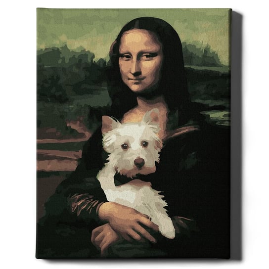 Malowanie Po Numerach, 40X50 Cm - Monna Lisa I Pies / Oh Art! Oh Art!