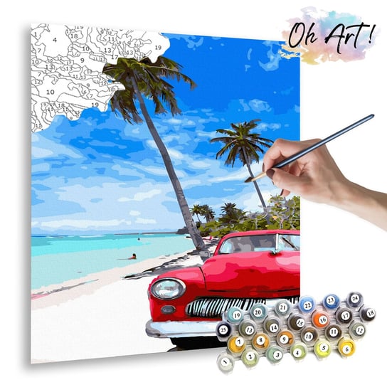 Malowanie po numerach, 40x50 cm - Na wybrzeżu Kuby / Oh-Art Oh Art!