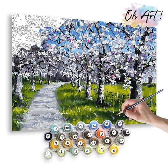 Malowanie po numerach, 40x50 cm - Ogród wiosenny / Oh-Art Oh Art!