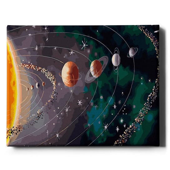 Malowanie po numerach, 40x50 cm - Planety wokół słońca / Oh Art! Varmacon