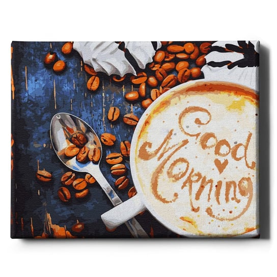 Malowanie po numerach, 40x50 cm - Poranek z cappuccino | Oh Art! Oh Art!