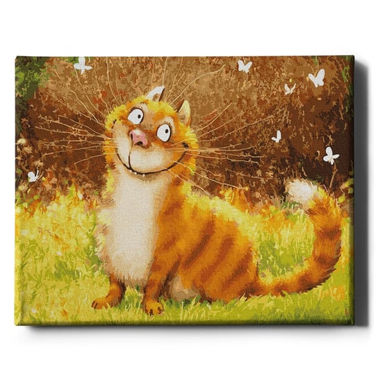 Malowanie po numerach, 40x50 cm - Rudy kot | Oh Art! Oh Art!