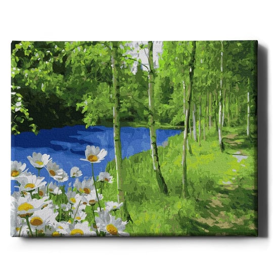 Malowanie po numerach, 40x50 cm - Rzeka w lesie | Oh Art! Oh Art!
