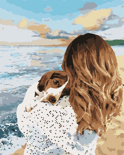 Malowanie po numerach, 40x50 cm - Spacer z psem Varmacon