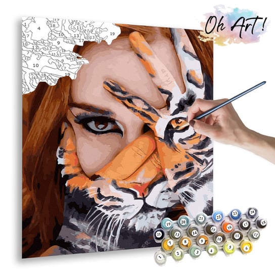 Malowanie Po Numerach, 40X50 Cm - Spojrzenie Tygrysa / Oh-Art Oh Art!