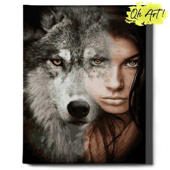 Malowanie po numerach, 40x50 cm - Spojrzenie wilka | Oh Art! Oh Art!