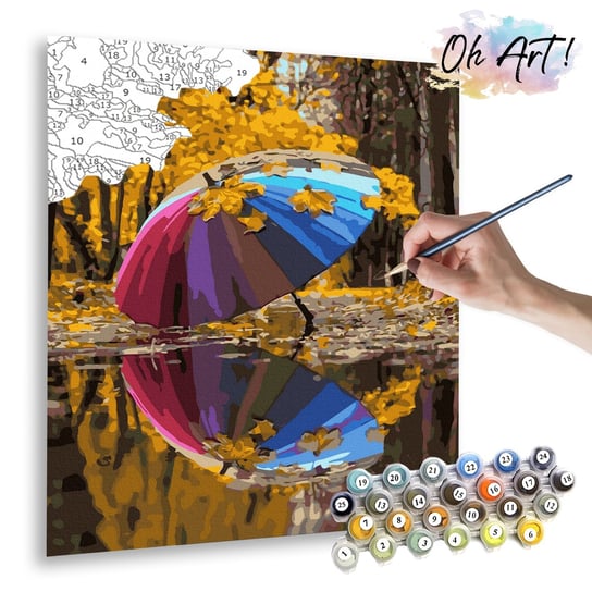 Malowanie Po Numerach, 40x50 Cm - Tęczowy Parasol / Oh-art Oh Art!