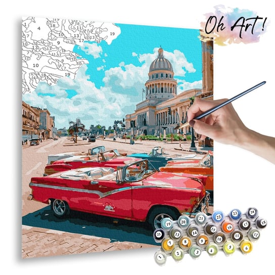 Malowanie po numerach, 40x50 cm - Ulica Havana / Oh-Art Oh Art!